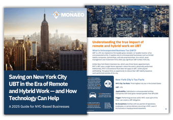 Saving on New York City UBT in the Era of Remote and Hybrid Work – and How Technology Can Help