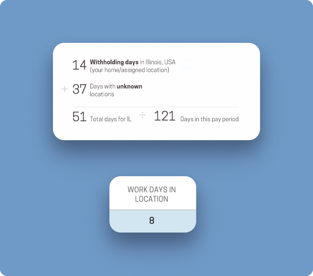 A blue backdrop with a central white text box indicating a specific number of days.